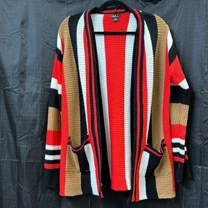 ‼️Women’s Size Large Color Block Knit pocket Cardigan